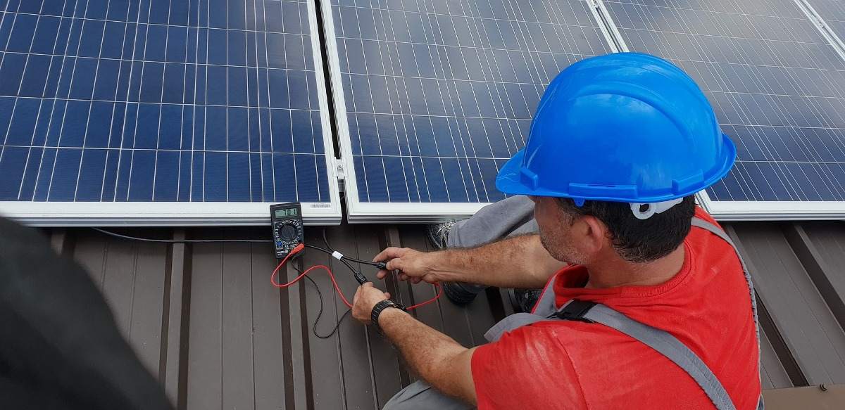 Man Power for Solar Installation.