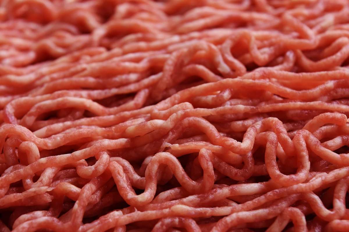 The processed minced meat.