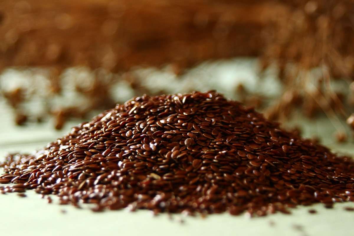 An extracting of cold-pressed oil from flaxseed  