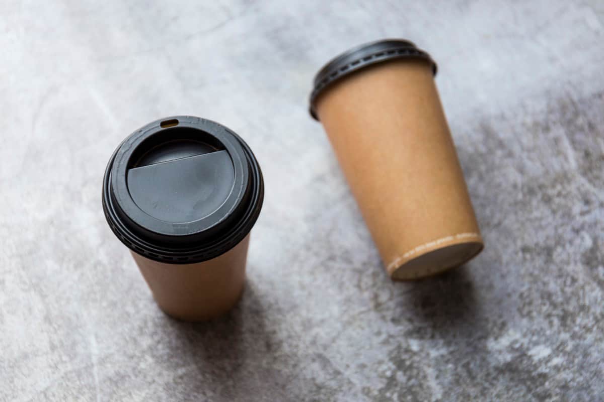 paper cup with flaps