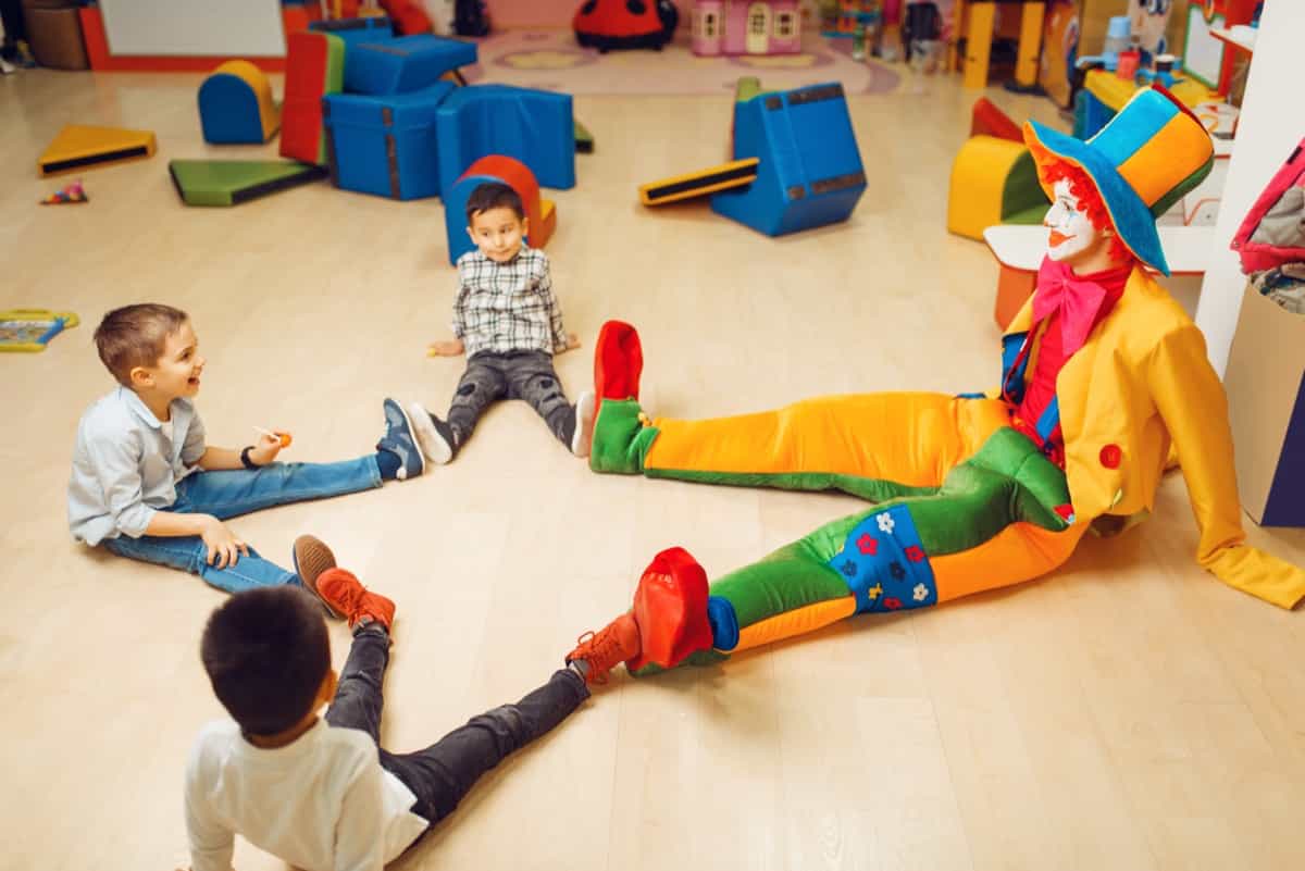 Kids playing in a day care center